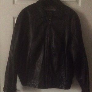 Leather Bomber Jacket